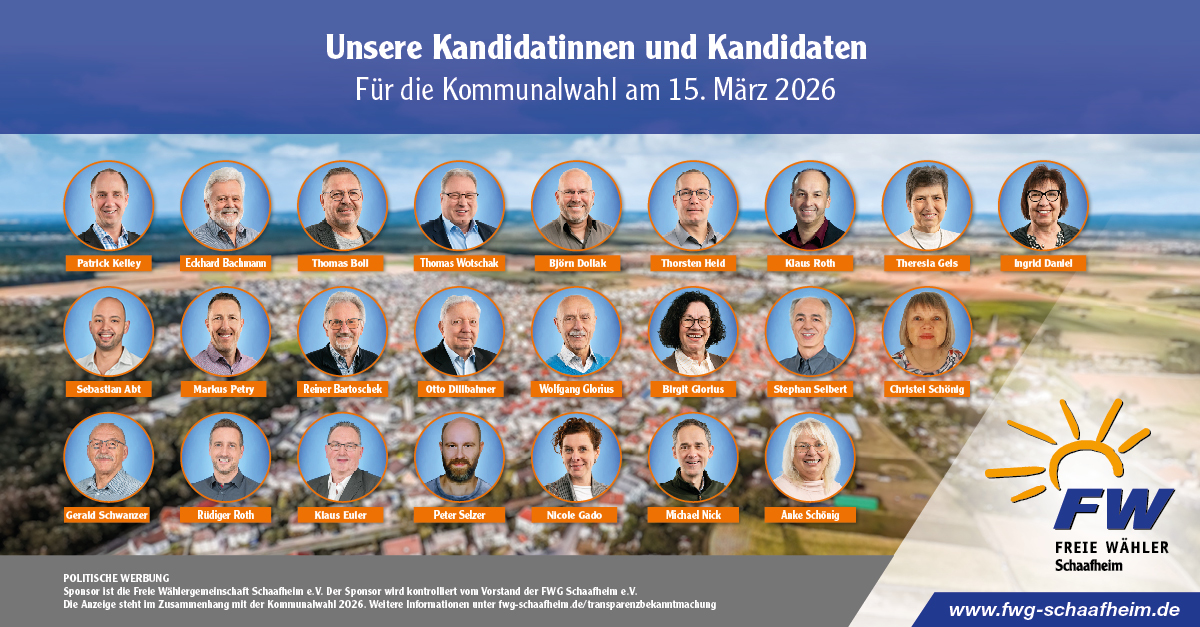FWG Schaafheim - Kommunalwahl 2026